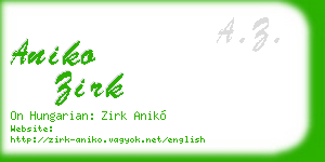 aniko zirk business card
